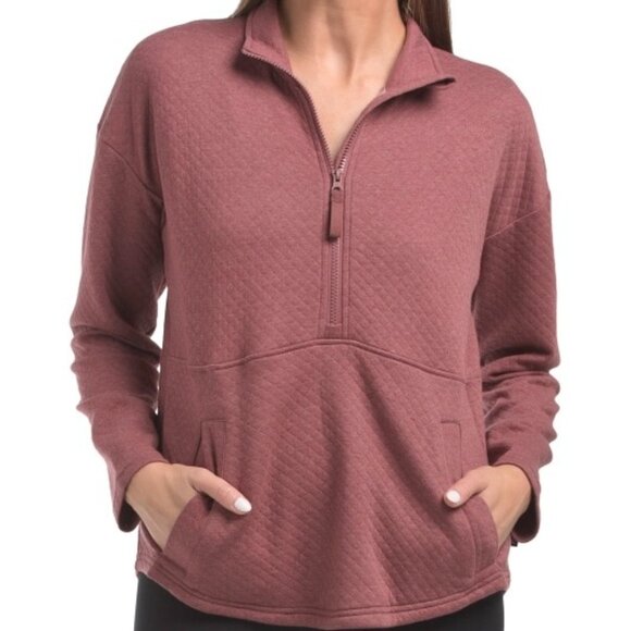 Eddie Bauer Berry Half-Zip Sweatshirt Pullover - Picture 1 of 11